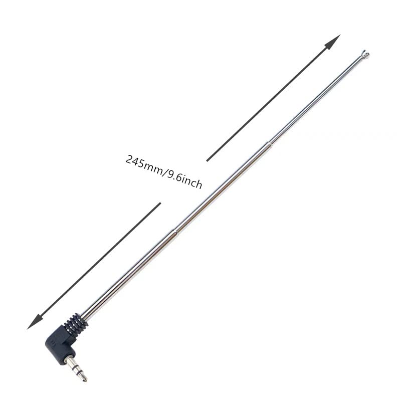 bnafes Mini FM Radio Antenna 3.5mm Male Telescopic FM Antenna 3-Pack Compatible with Portable Radio Indoor Stereo Receiver AV Audio Video Home Theater Receiver Mobile Cell Phone Bose Radio - Image 3